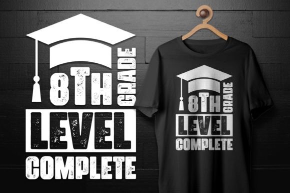 8th Grade Gamer Graduate Graphics for T-Shirt Designs