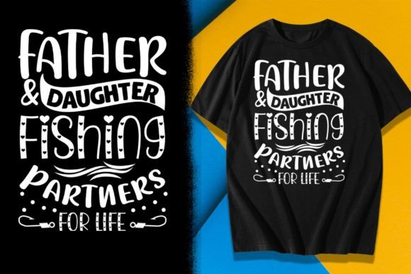 Father and Daughter Fishing Partners: A Perfect T-Shirt Design Graphic