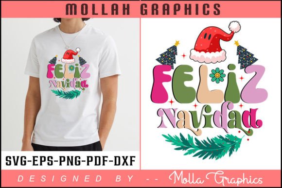 Feliz Navidad Groovy and Typography