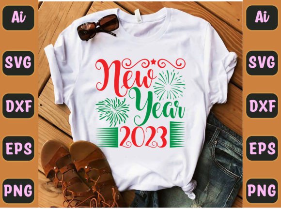 New Year 2023 51 Graphics for T-Shirt Designs