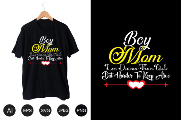 Reviewing a Boy Mom T-Shirt Design for Branding Campaigns